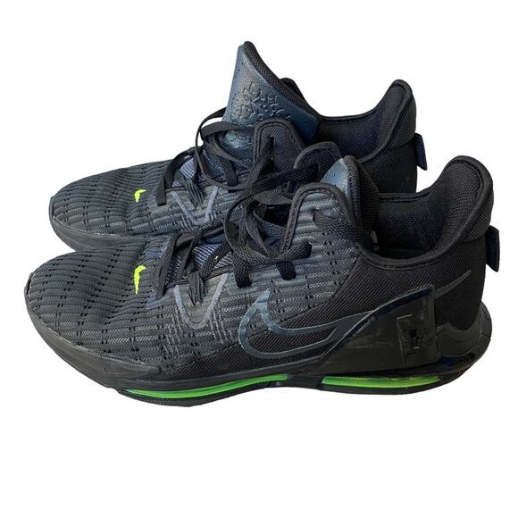 Nike Lebron Witness VI CZ4052 004 Men's 12 Black Lime Green - Picture 1 of 8